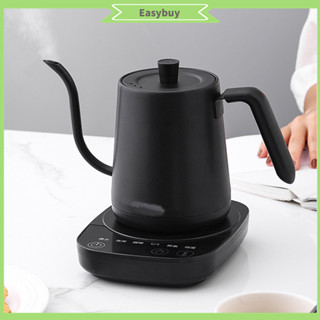 ▲Ấm đun nước điện cổ ngỗng bằng thép không gỉ Rót qua trà cà phê Điều khiển nhiệt độ tự động Bình cách cho văn phòng tại nhà Màu đen CN 220V