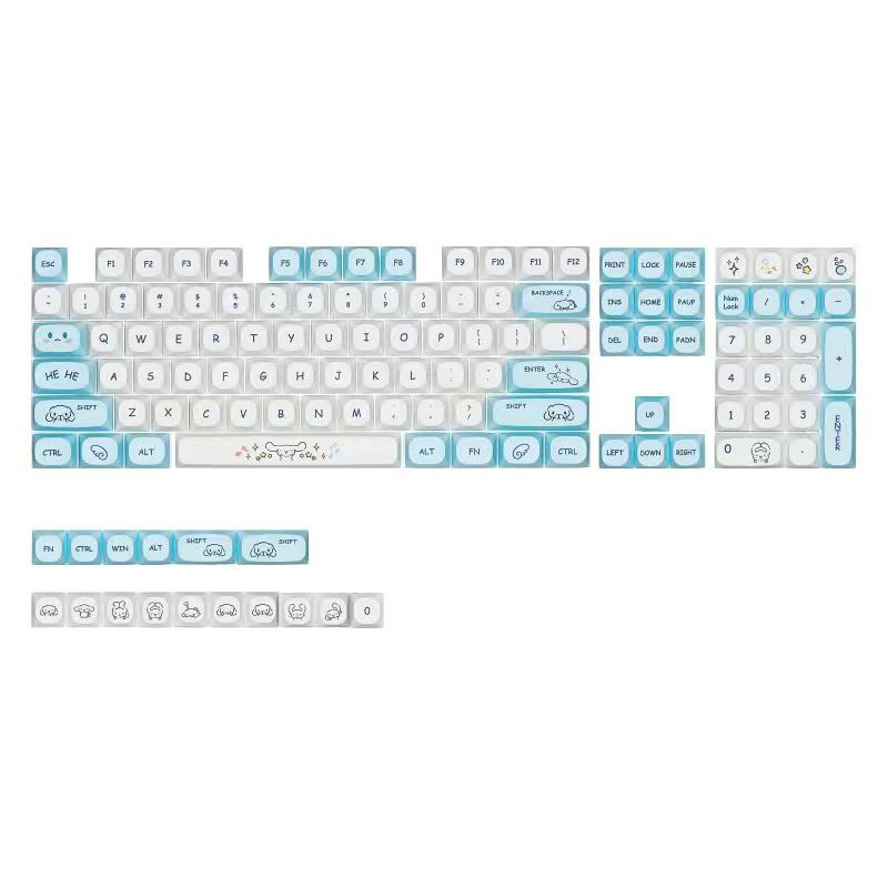 Cinnamoroll keycaps pbt dye-sub ma hồ sơ keycap tùy chỉnh keycaps