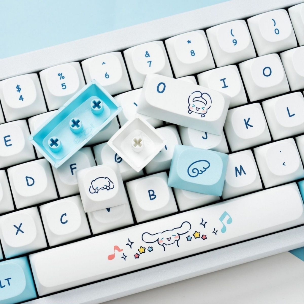 Cinnamoroll keycaps pbt dye-sub ma hồ sơ keycap tùy chỉnh keycaps