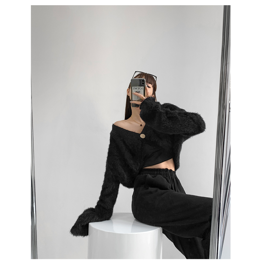 Áo khoác cardigan SUXI dệt kim màu sắc xinh xắn thời trang dành cho nữ