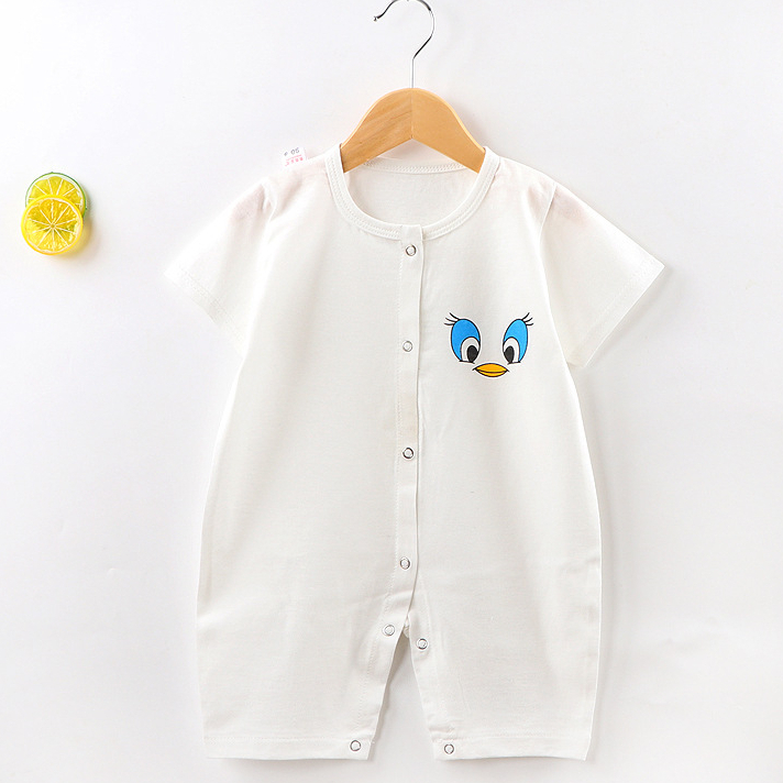 Bodysuit cotton bé trai và bé gái tay ngắn romper