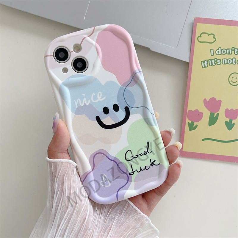 Vỏ đầy màu sắc cho samsung galaxy a13 a14 a22 m22 m32 a23 a24 a32 a51 a71 a72 vỏ 4g chống va đập bóng sáng tạo 3d gợn sóng viền cong mềm