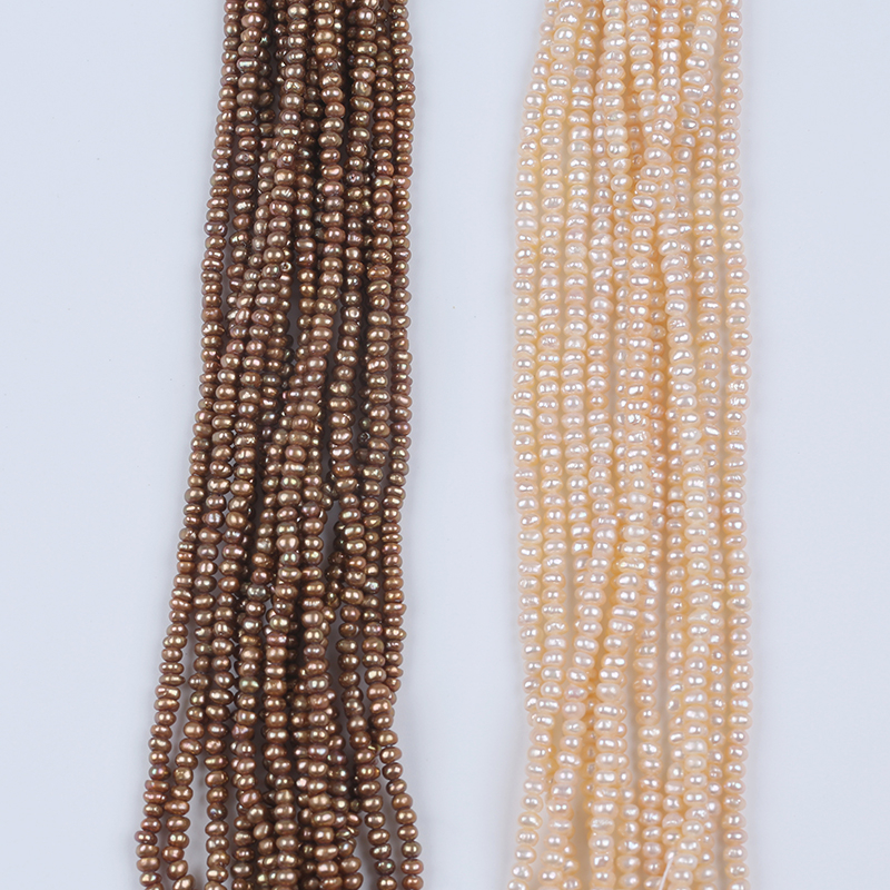 Spot 20cm nút 2,5-3mm / 3-3,5mm ngọc trai nhỏ authentic natural freshwater pearl diy vòng đeo tay