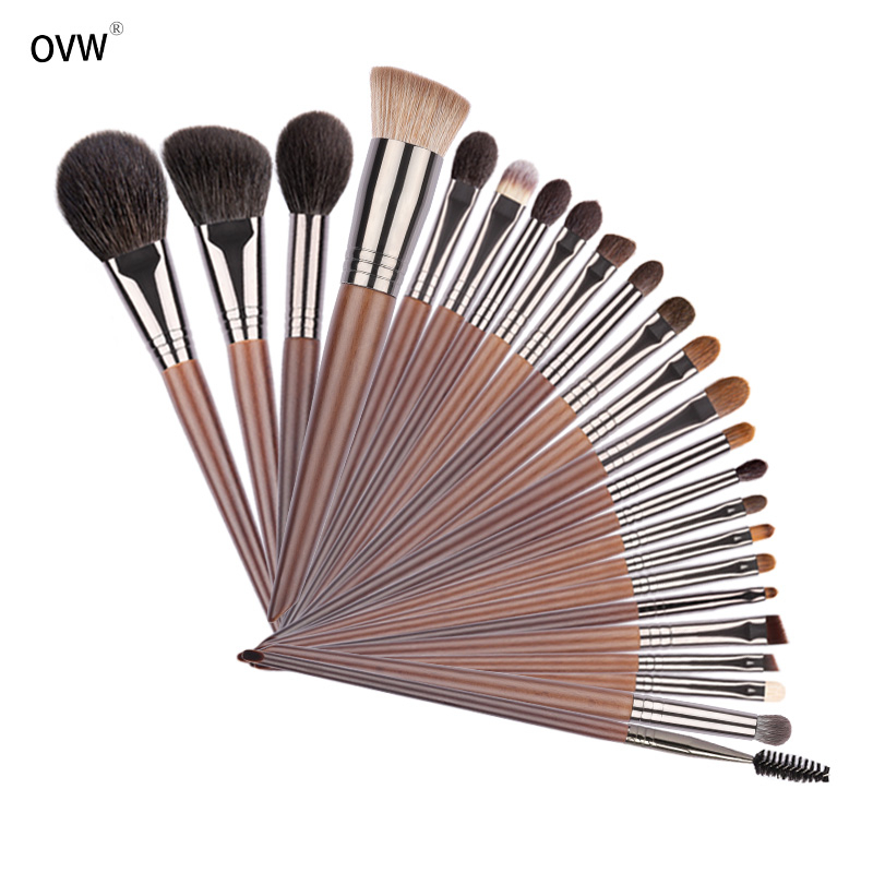 Bộ cọ trang điểm chuyên nghiệp ovw 24pcs new24pcs + zw cho người mới bắt đầu
