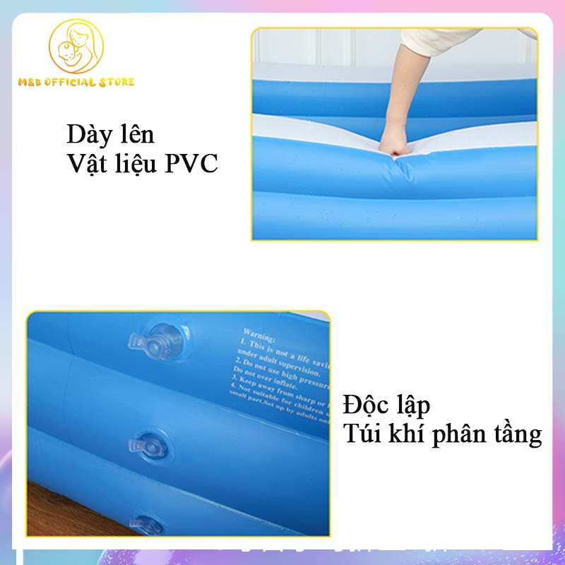 BỂ BƠI CHO BÉ, BỂ BƠI GIA ĐÌNH 1M8 Đủ kích cỡ có đáy chống trược（Bơm điện miễn phí）