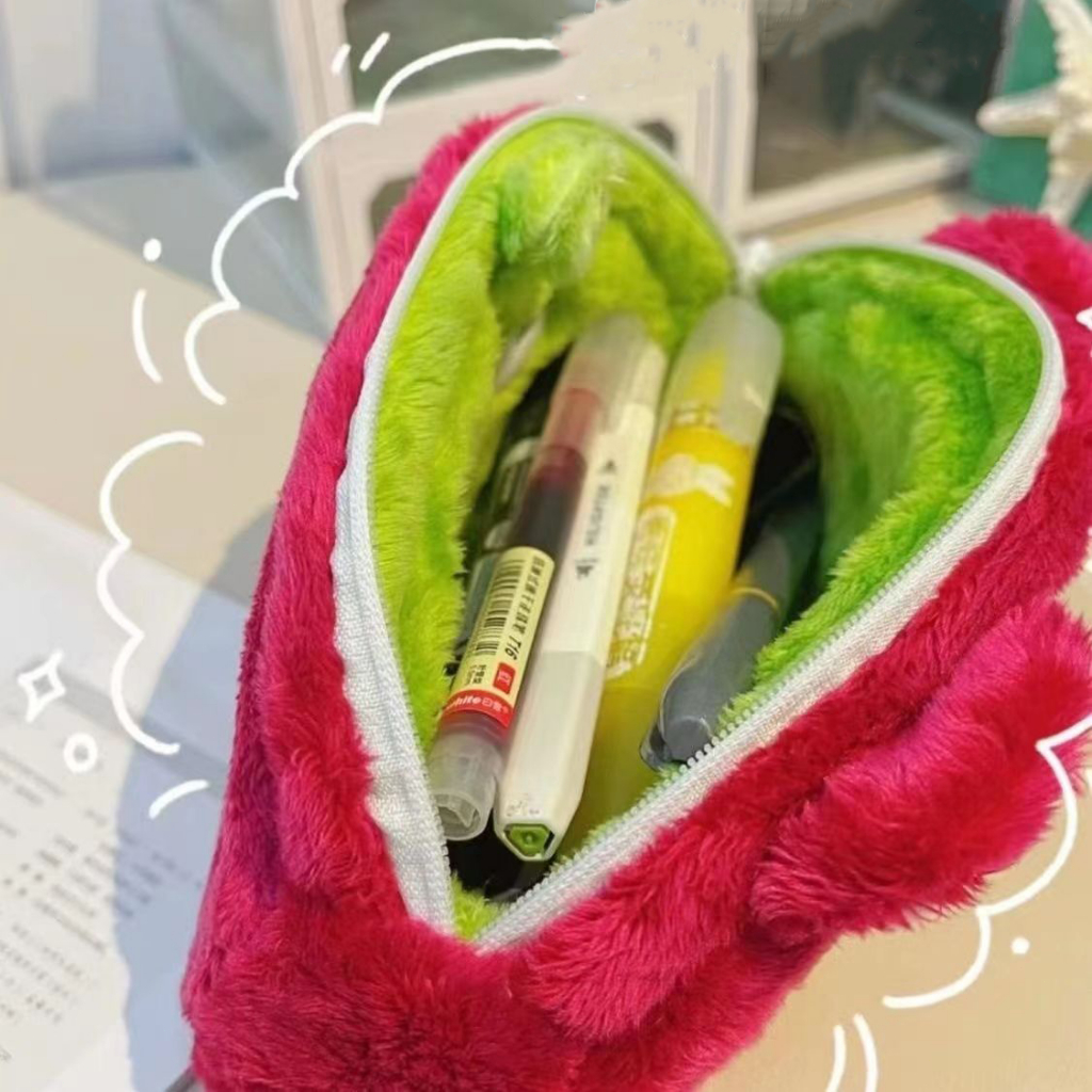 Hộp Bút Gấu Dâu Lotso Túi Đựng Bút Chì Sức Chứa Lớn Họa Tiết Hoạt Hình Dễ Thương Cho Bé