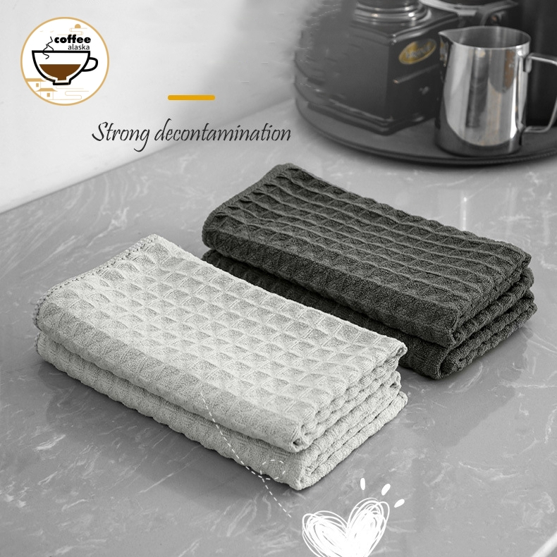 Khăn lau nhà bếp cotton waffle, máy pha cà phê