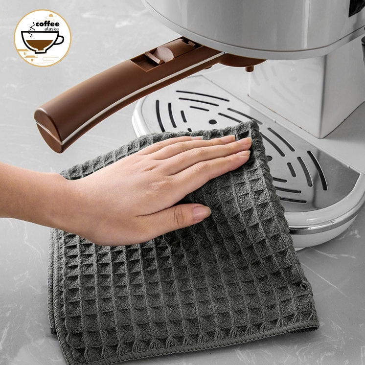 Khăn lau nhà bếp cotton waffle, máy pha cà phê