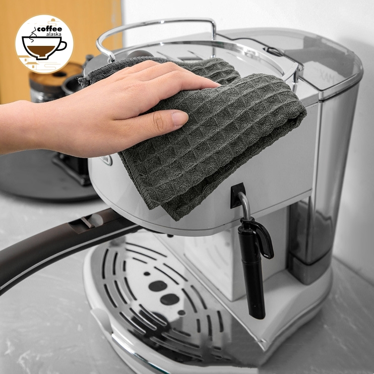 Khăn lau nhà bếp cotton waffle, máy pha cà phê