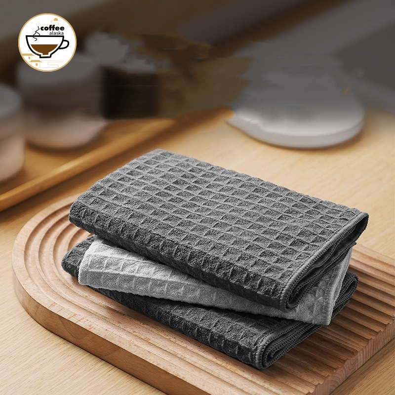 Khăn lau nhà bếp cotton waffle, máy pha cà phê