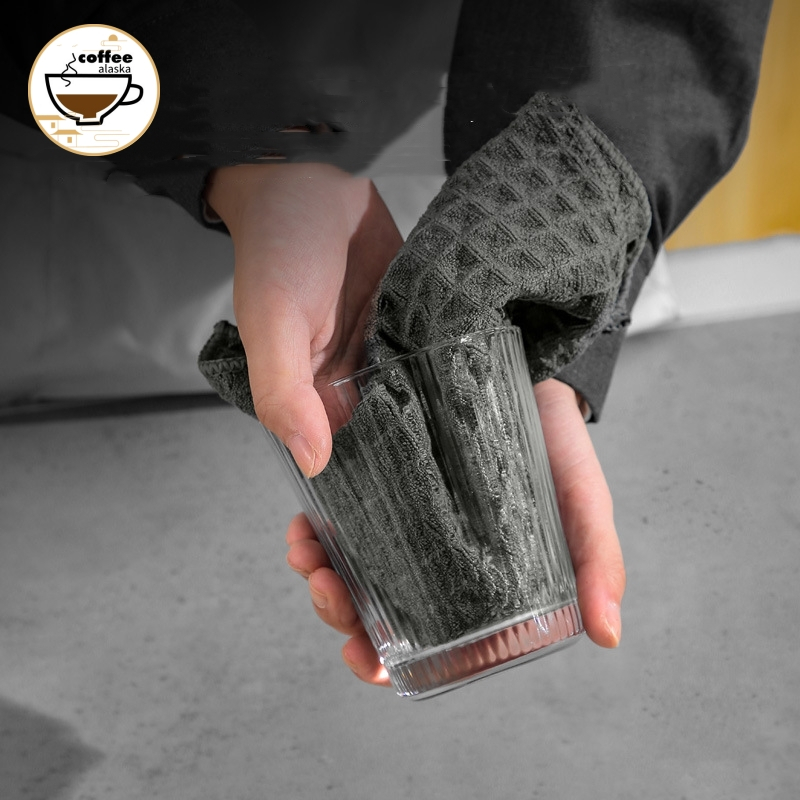 Khăn lau nhà bếp cotton waffle, máy pha cà phê