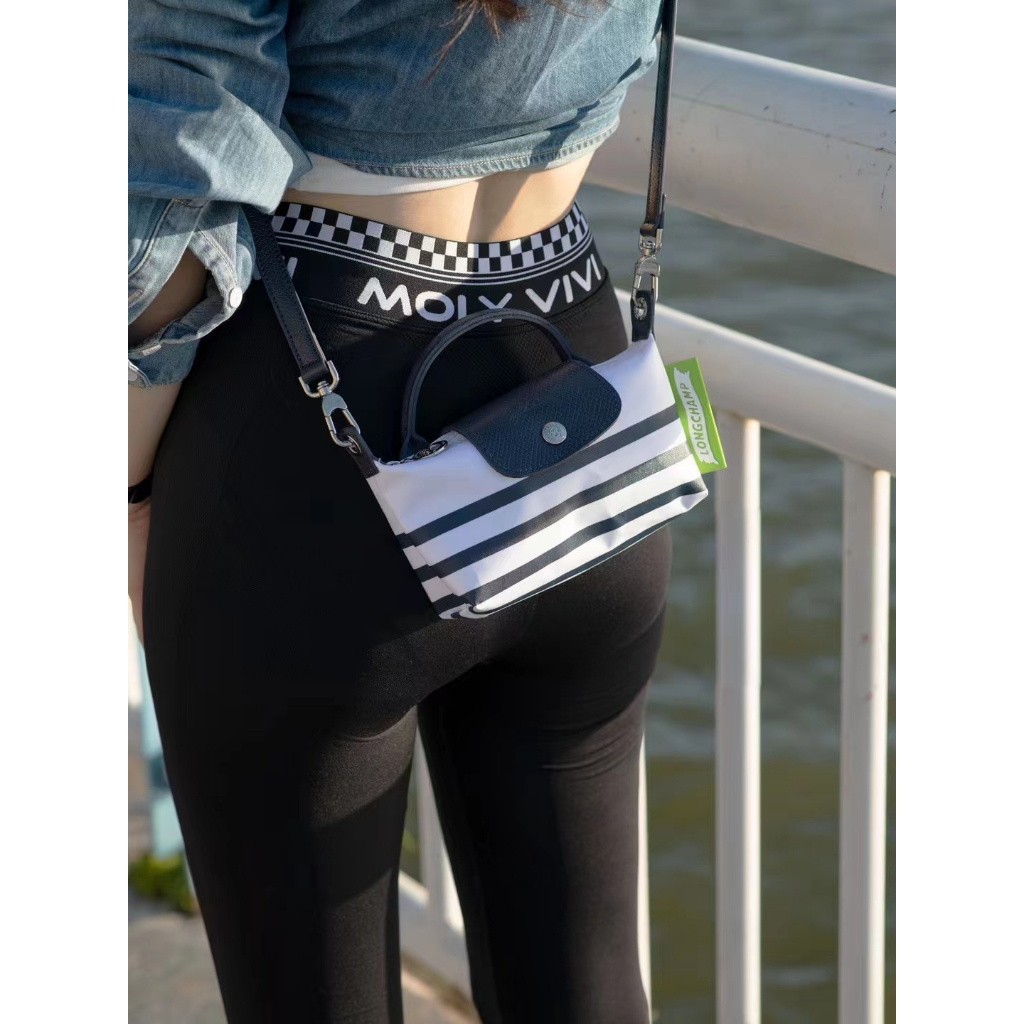 Phong cách mới thời trang túi longxiang mini nữ túi pháp mini điện thoại di động túi mỹ phẩm hand-carrying túi bánh bao cross-body sọc phong cách diy