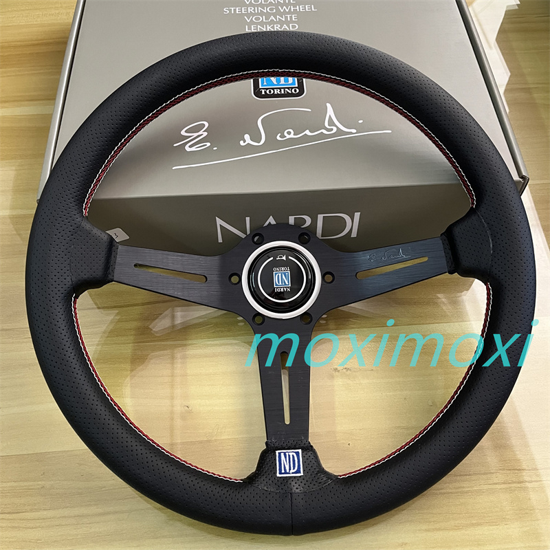 Đĩa đen 14 inch da thật trọng lượng nhẹ nd drift racing vô lăng
