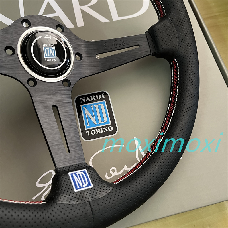 Đĩa đen 14 inch da thật trọng lượng nhẹ nd drift racing vô lăng
