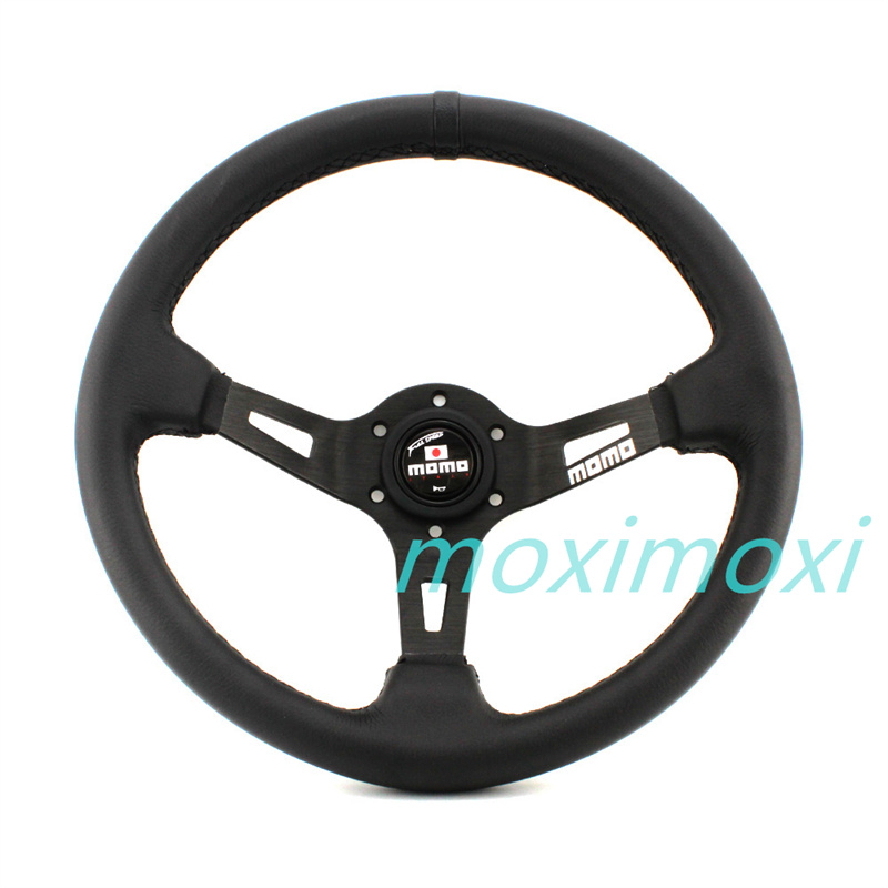 3 màu momo 13 inch deep dish da thật drift racing vô lăng