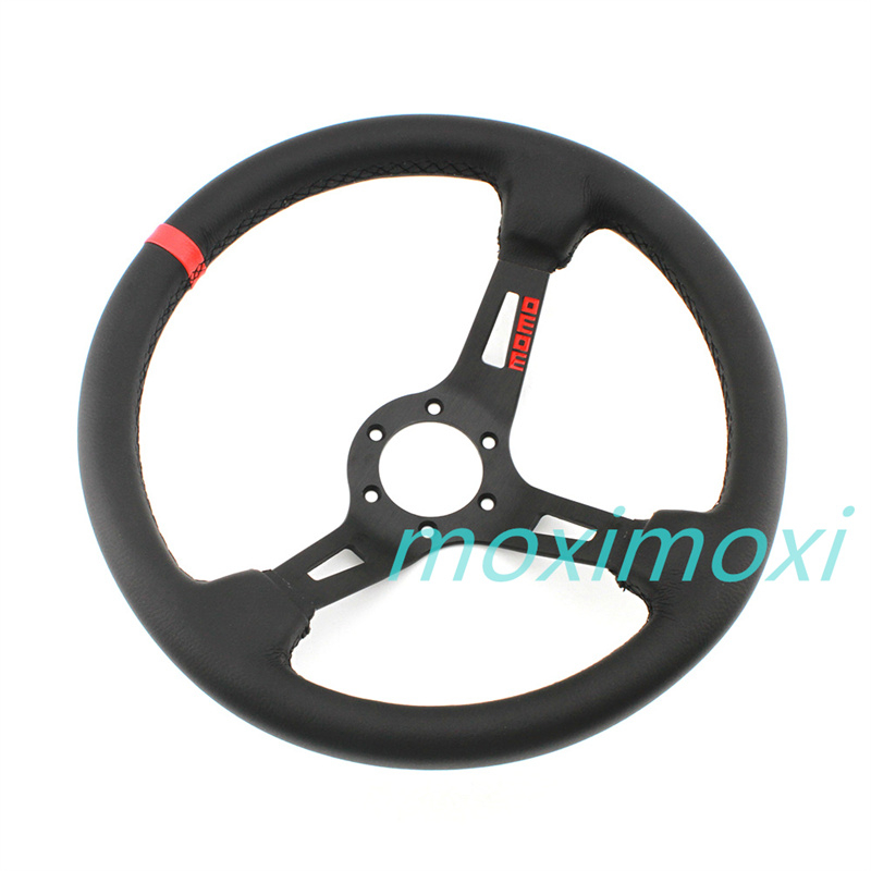 3 màu momo 13 inch deep dish da thật drift racing vô lăng