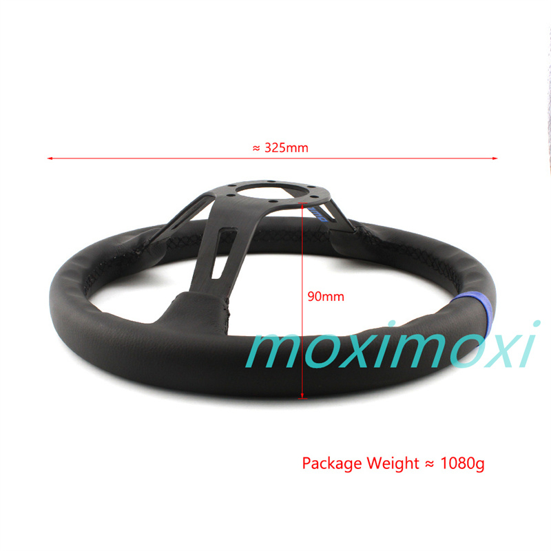 3 màu momo 13 inch deep dish da thật drift racing vô lăng