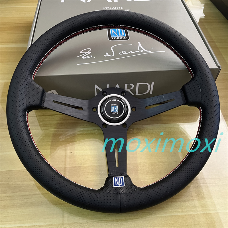 Đĩa đen 14 inch da thật trọng lượng nhẹ nd drift racing vô lăng