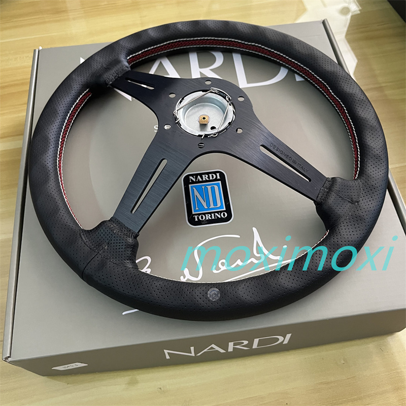 Đĩa đen 14 inch da thật trọng lượng nhẹ nd drift racing vô lăng