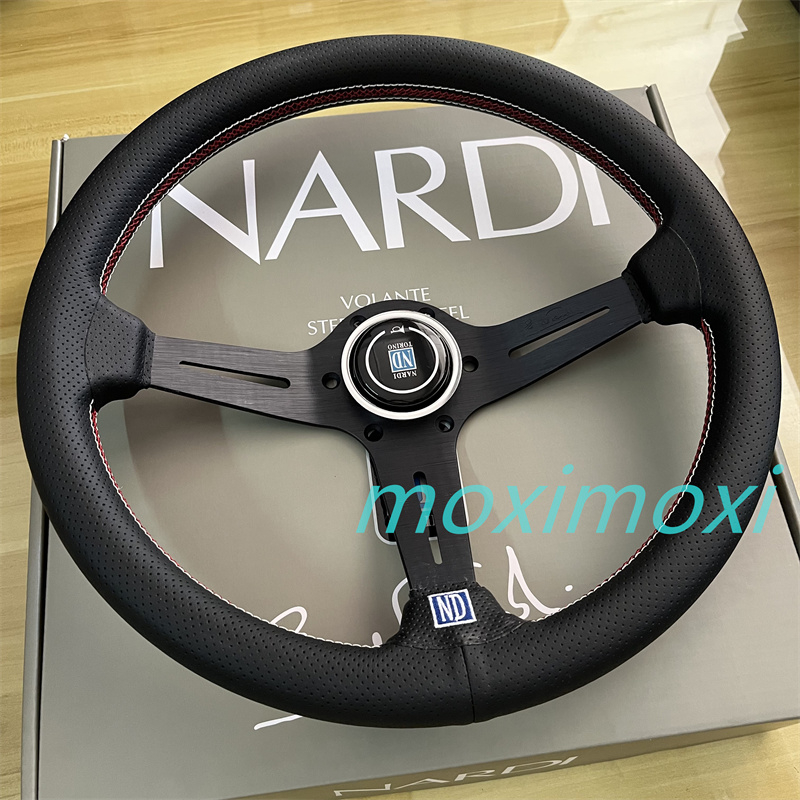 Đĩa đen 14 inch da thật trọng lượng nhẹ nd drift racing vô lăng