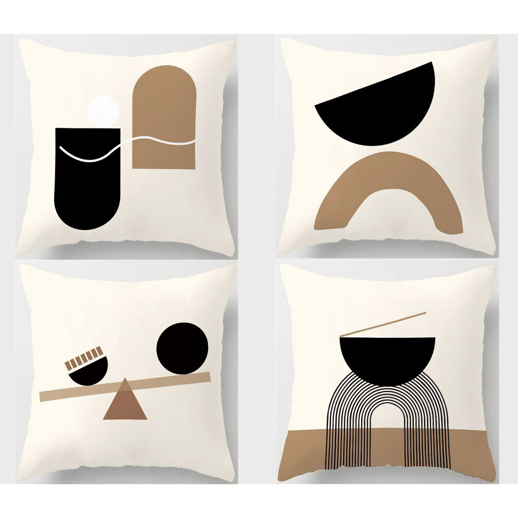 Vỏ gối morandi geometric 70 ... 70,60x60,50x50,45x45,40 ...Trang trí nội thất vuông nhà sofa bolster vỏ gối.