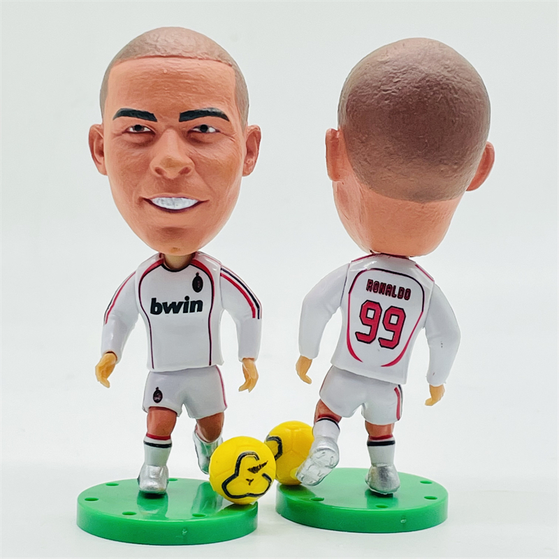 Soccerwe Búp bê ngôi sao bóng đá cao 7cm Milan 99 # Ronaldo De Lima Dolls 2007