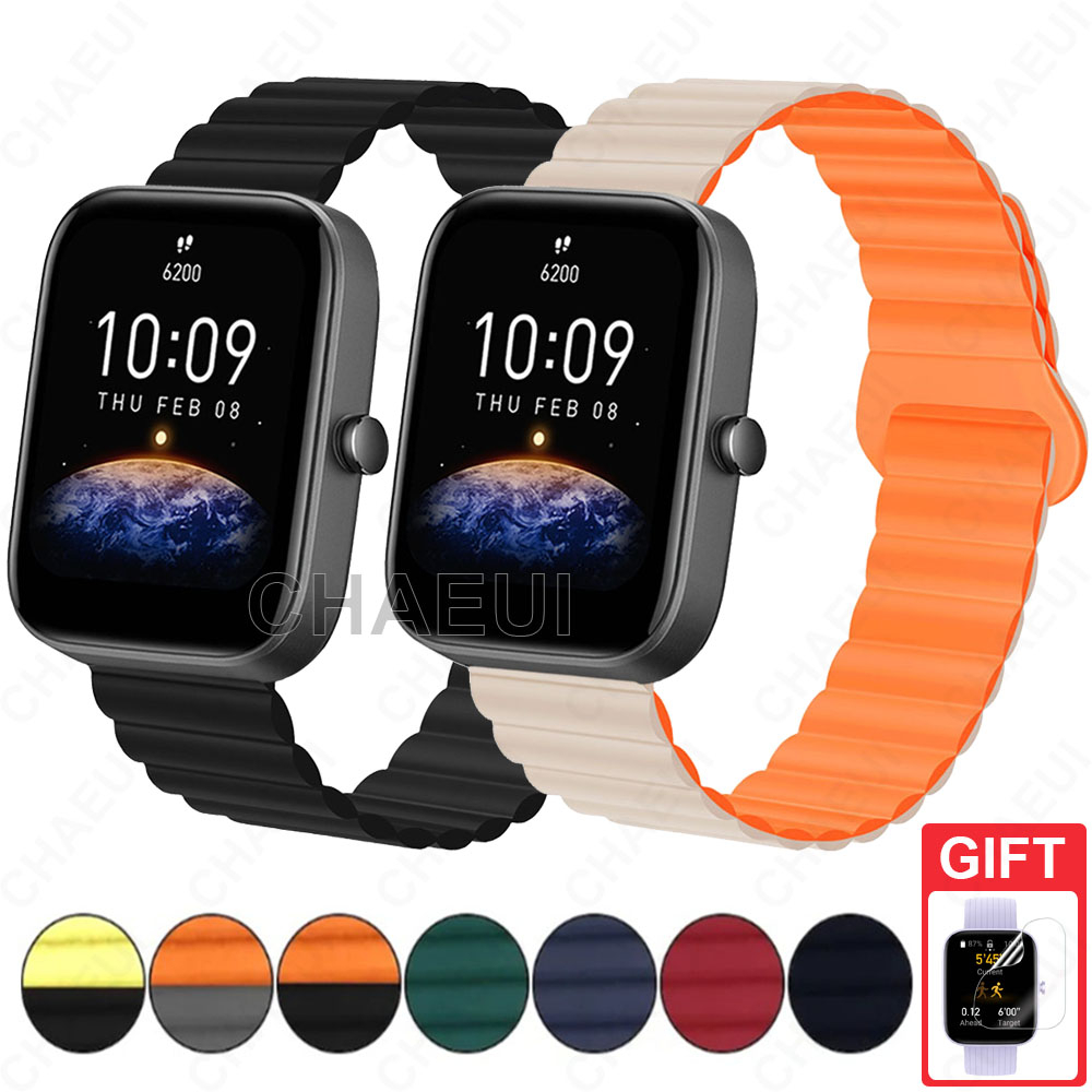 Silicone Dây Đeo Silicon Cho Đồng Hồ Thông Minh Xiaomi Huami Amazfit Bip 5 3 U Pro GTS 4 Mini GTS3 GTS2