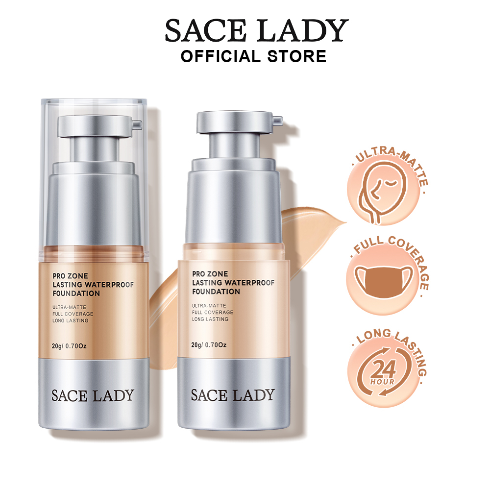 Kem nền che phủ khuyết điểm dạng lỏng SACE LADY kiềm dầu chống thấm nước tạo hiệu ứng mịn lì trang điểm cho mặt 20g | BigBuy360 - bigbuy360.vn