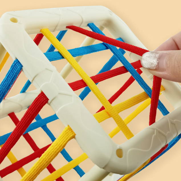 Đồ chơi GIÁO DỤC MONTESSORI thông minh hộp đan dây Autumn063