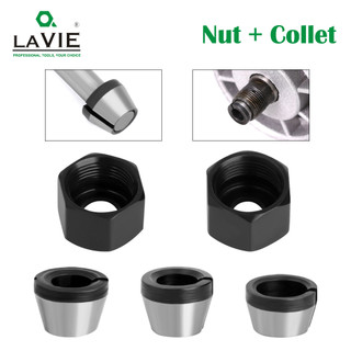Lavie 1 bộ 3 bộ collets 6mm 6.35mm 8mm collet chuck khắc cắt tỉa máy điện router phụ kiện