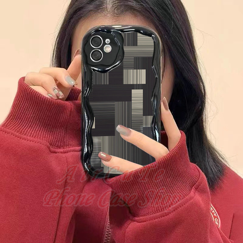Ốp lưng iPhone 15 14 13 12 Pro Max iPhone15 iPhone14 iPhone13 iPhone12 ProMax 3D Relief Frame Stripe Soft Black Case