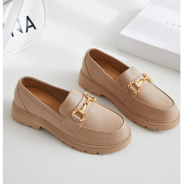 Giày Da Mềm Thoải Mái Phong Cách retro Anh Quốc Cho Nữ Giày Oxford gót dày