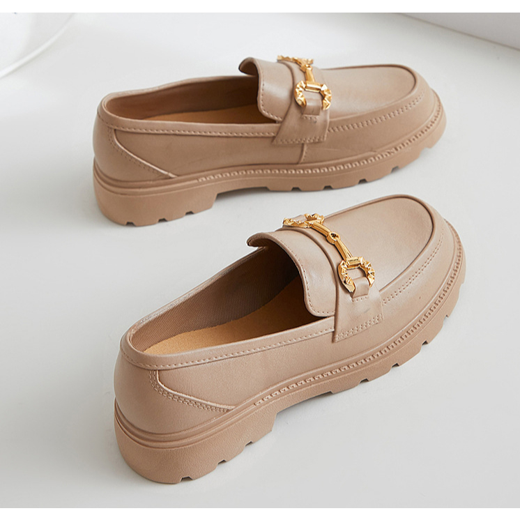 Giày Da Mềm Thoải Mái Phong Cách retro Anh Quốc Cho Nữ Giày Oxford gót dày