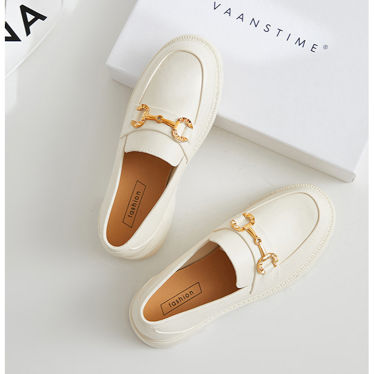 Giày Da Mềm Thoải Mái Phong Cách retro Anh Quốc Cho Nữ Giày Oxford gót dày