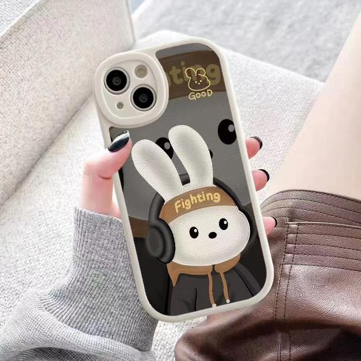 Ốp lưng Oppo Reno 8z 8t 8 7 7z 6 5 4 3 A91 A93 A94 F9 Pro F11 cartoon lovely Bear Rabbit lovers soft phone case