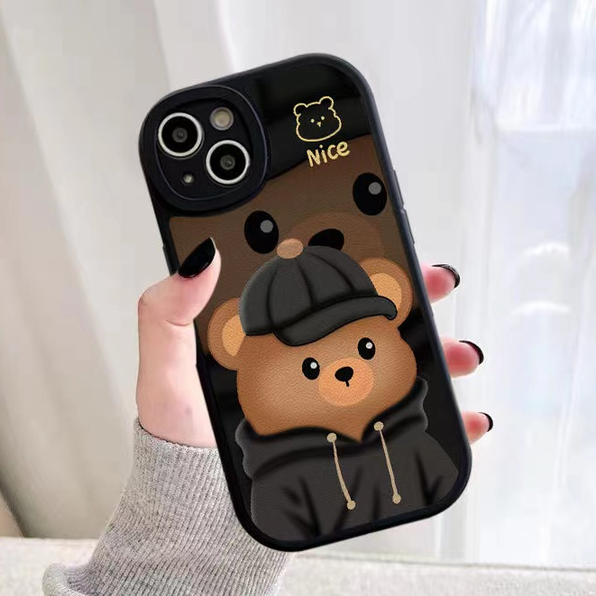 Ốp lưng Oppo Reno 8z 8t 8 7 7z 6 5 4 3 A91 A93 A94 F9 Pro F11 cartoon lovely Bear Rabbit lovers soft phone case