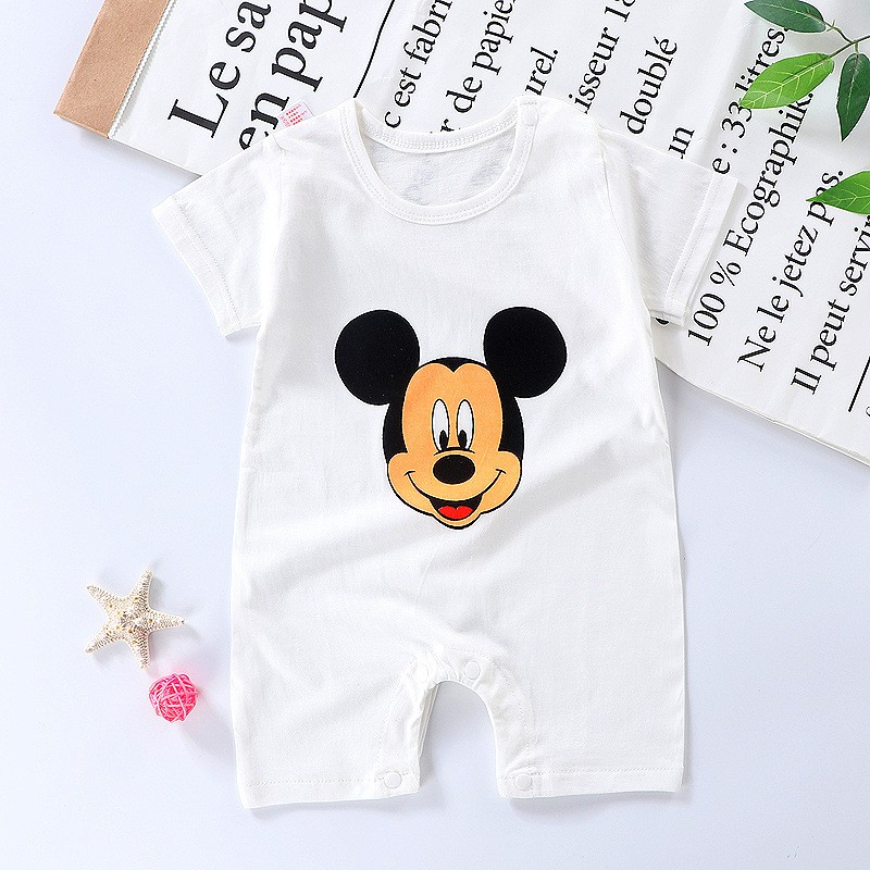 Thời trang cotton baby romers phim hoạt hình in quần áo trẻ em
