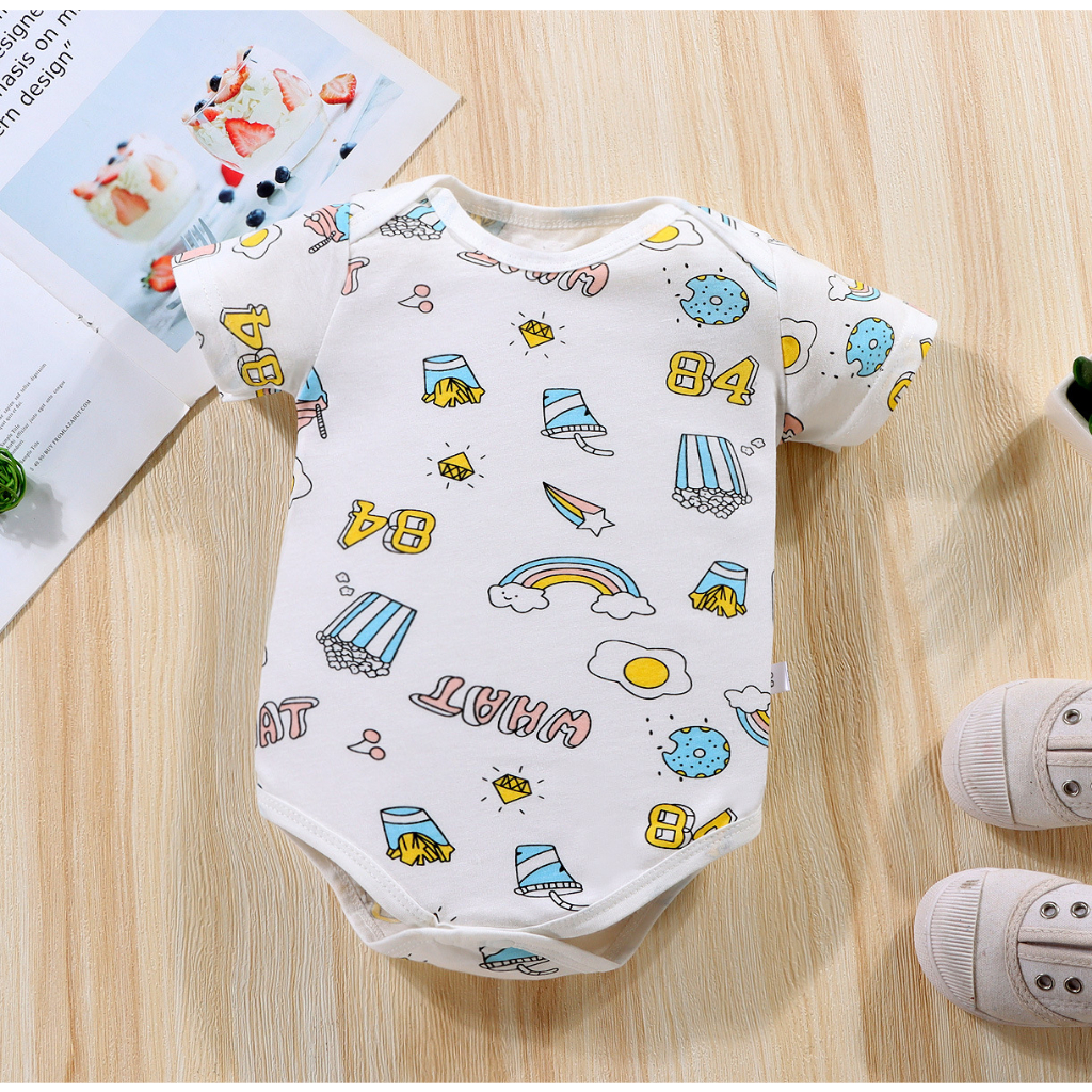 Cotton baby romper phim hoạt hình thời trang áo liền quần cho bé sơ sinh dễ thương