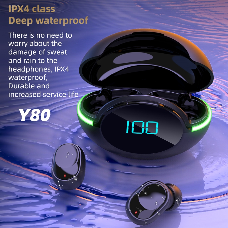 Đúng Không Dây Bluetooth Tai Nghe Y Series In-Ear IPX4 Không Thấm Nước Hỗ Trợ Sạc Không Dây Với Hơi Thở Ánh SÁNG 3C0098