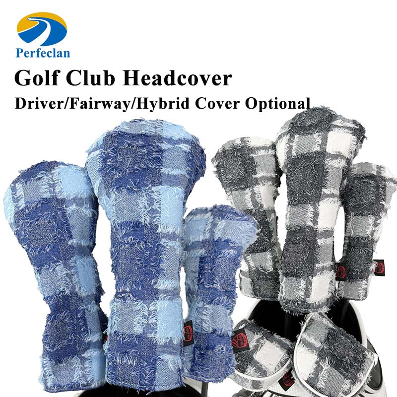 Perfeclan golf club che đầu lông cừu lót golf hybrid head covers golf headcovers