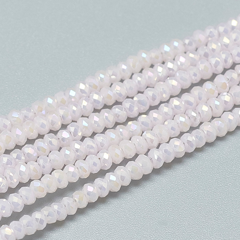 1 Cuộn Dây Hạt Thủy Tinh Nhiều Màu Sắc 2.5x1.5mm: 0.8mm Khoảng 200 Cái / Sợi Nhỏ 12.2 inch