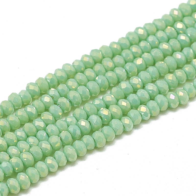 1 Cuộn Dây Hạt Thủy Tinh Nhiều Màu Sắc 2.5x1.5mm: 0.8mm Khoảng 200 Cái / Sợi Nhỏ 12.2 inch