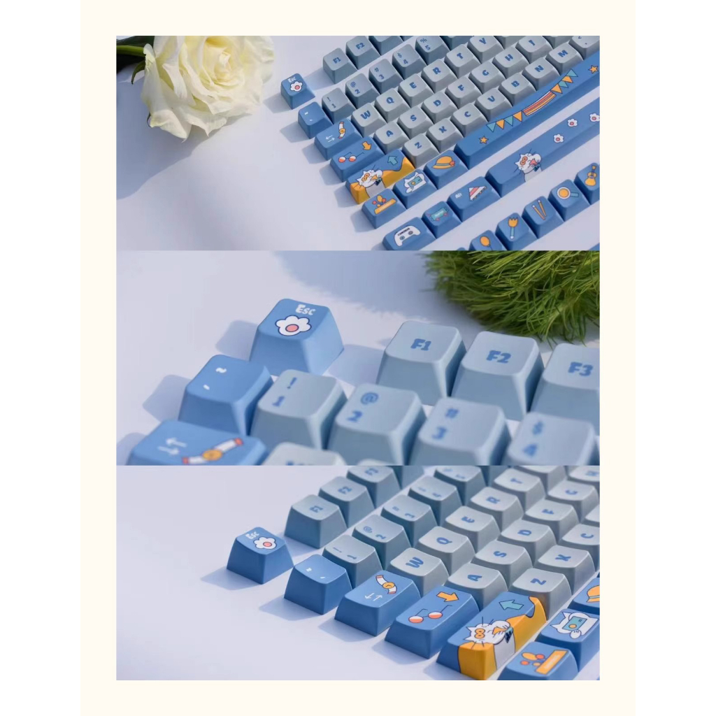 Camping Cats keycaps MDA profile Dye-sub PBT keycap 143keys