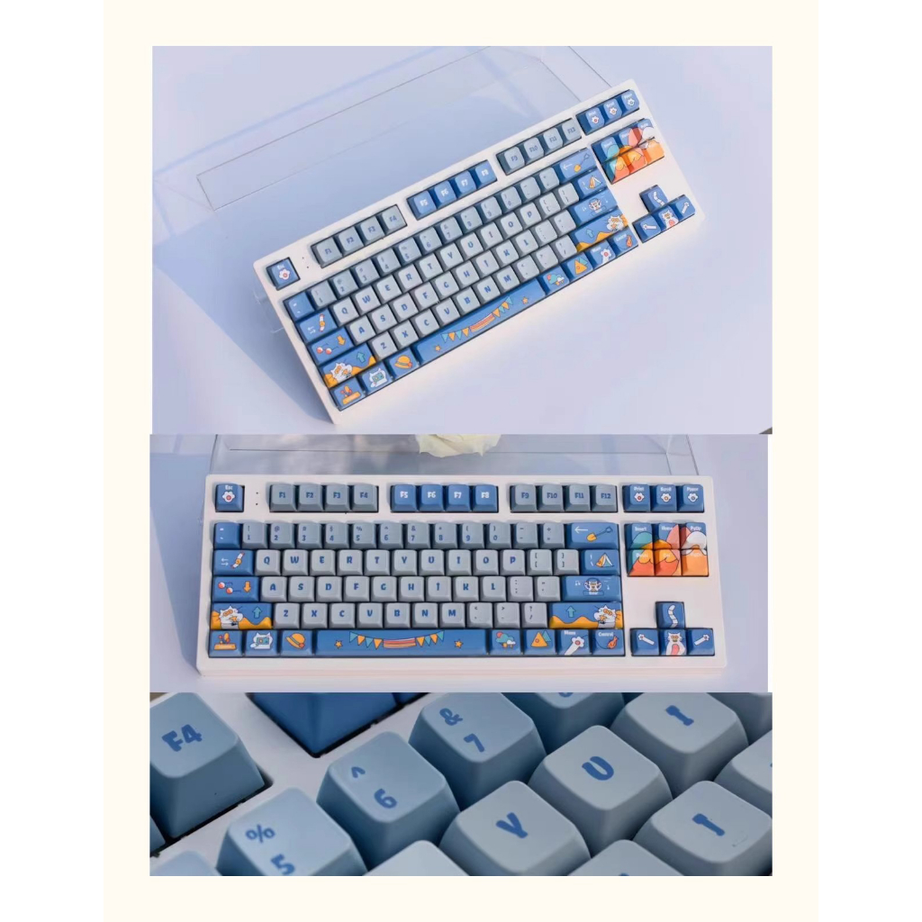 Camping Cats keycaps MDA profile Dye-sub PBT keycap 143keys