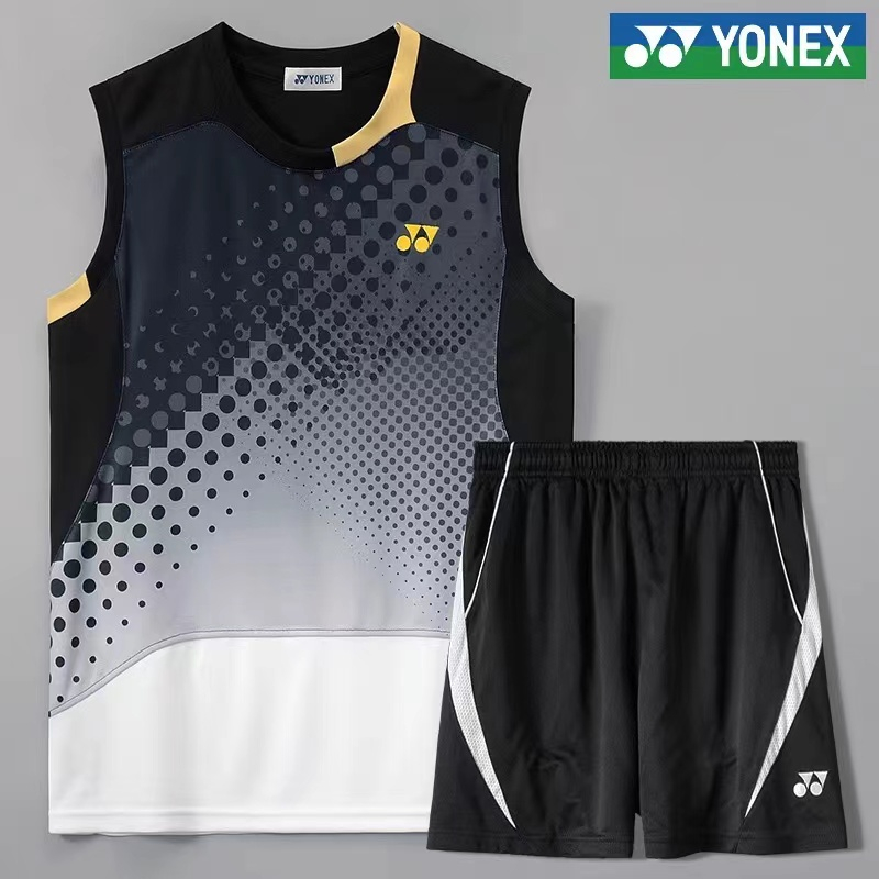 Yonex cầu lông jersey bóng chuyền nam không tay thi đấu hàng đầu jersey thể thao nhanh khô jersey