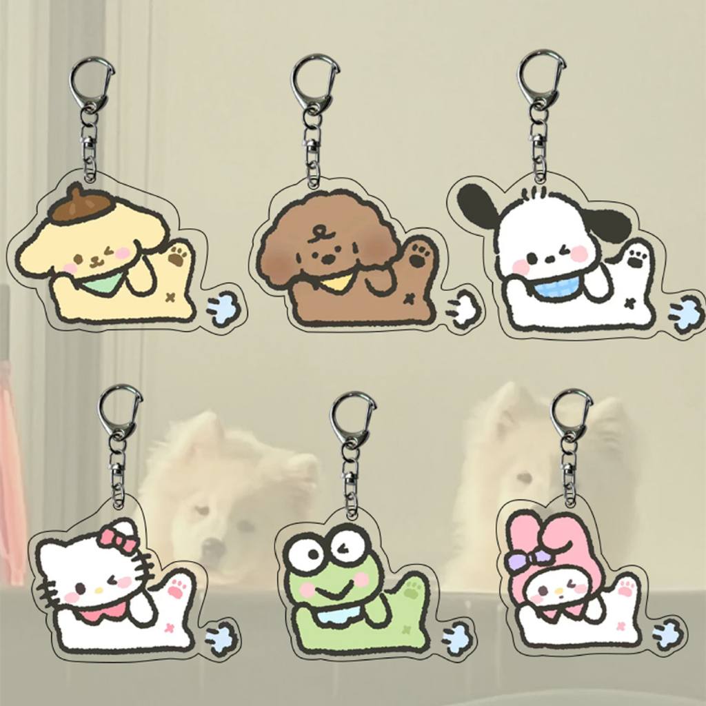 Phim hoạt hình hoạt hình anime dễ thương sanrio acrylic keychain keychain keychain