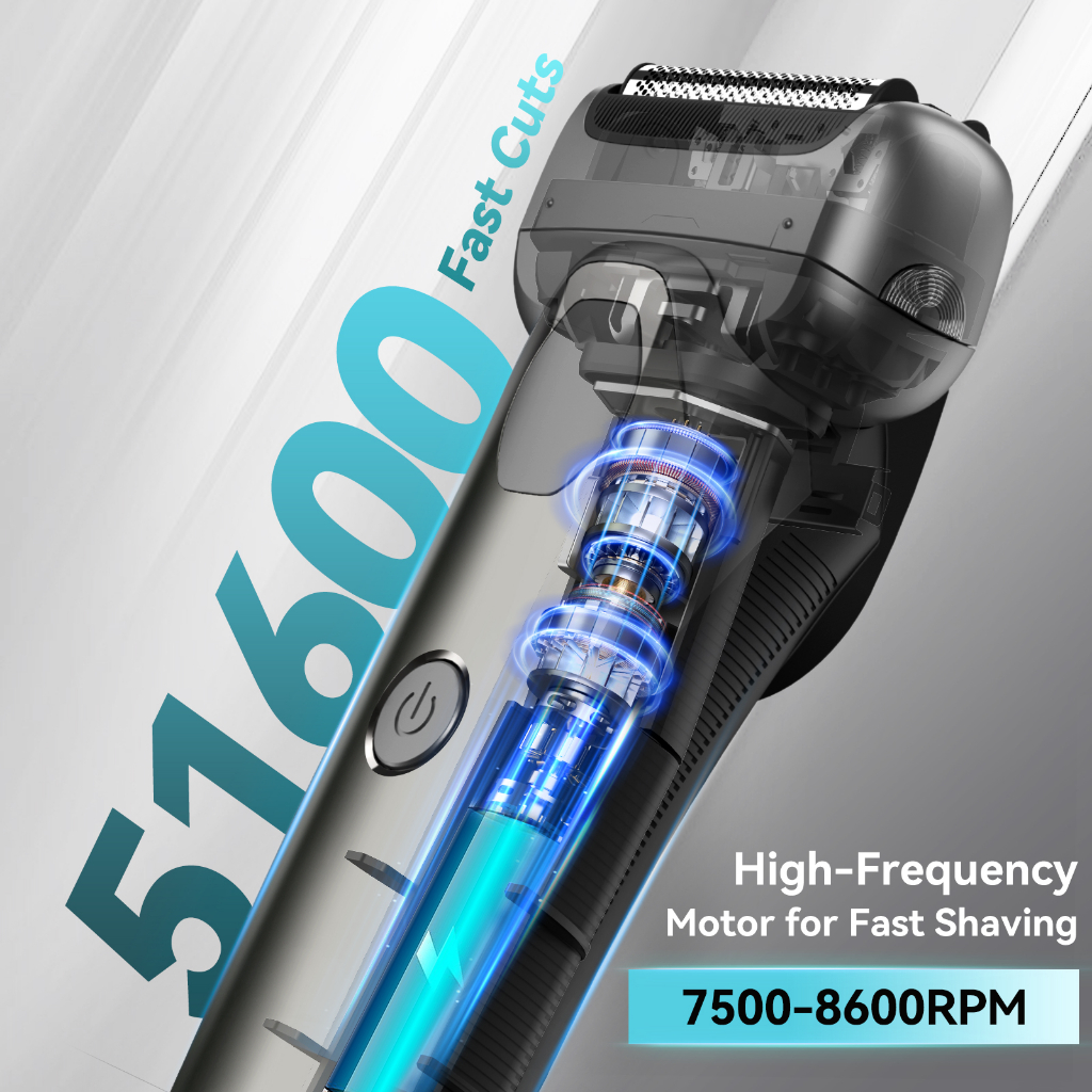 Kensen Máy Cạo Râu Chạy Điện Dao cạo không dây có sạc USB và Máy Tỉa Râu bật lên Dao cạo dành cho nam giới có thể sạc lại IPX6 Chống thấm nước