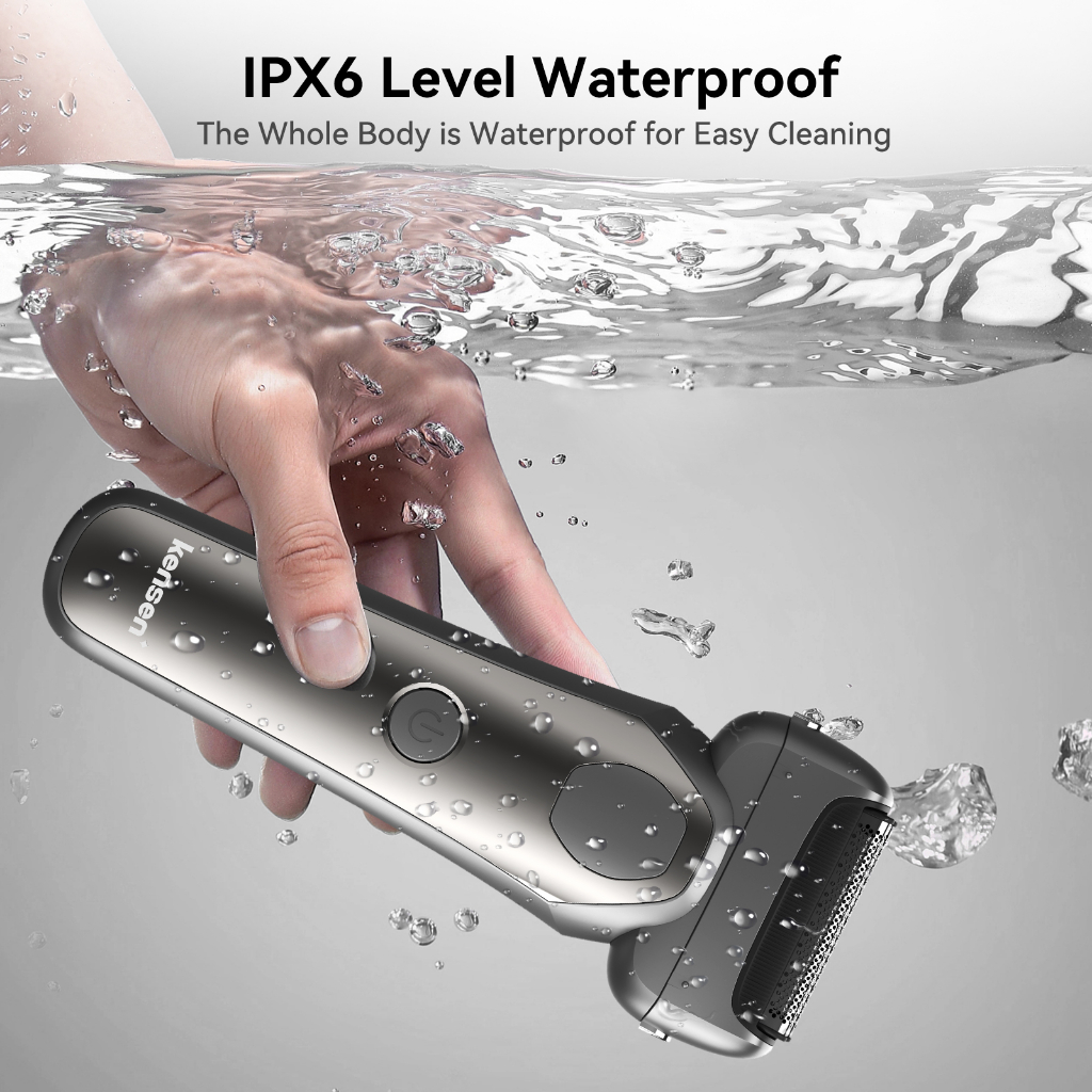 Kensen Máy Cạo Râu Chạy Điện Dao cạo không dây có sạc USB và Máy Tỉa Râu bật lên Dao cạo dành cho nam giới có thể sạc lại IPX6 Chống thấm nước