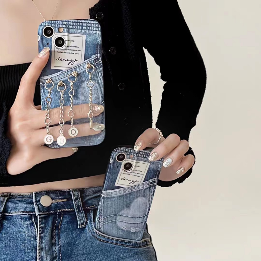 Apple Ốp Điện Thoại Phối Dây Xích Cho iphone 14pro max 14pro 14 plus 14 iphone13 pro 13pro iphone13 mini iphone12 / 11 / xr