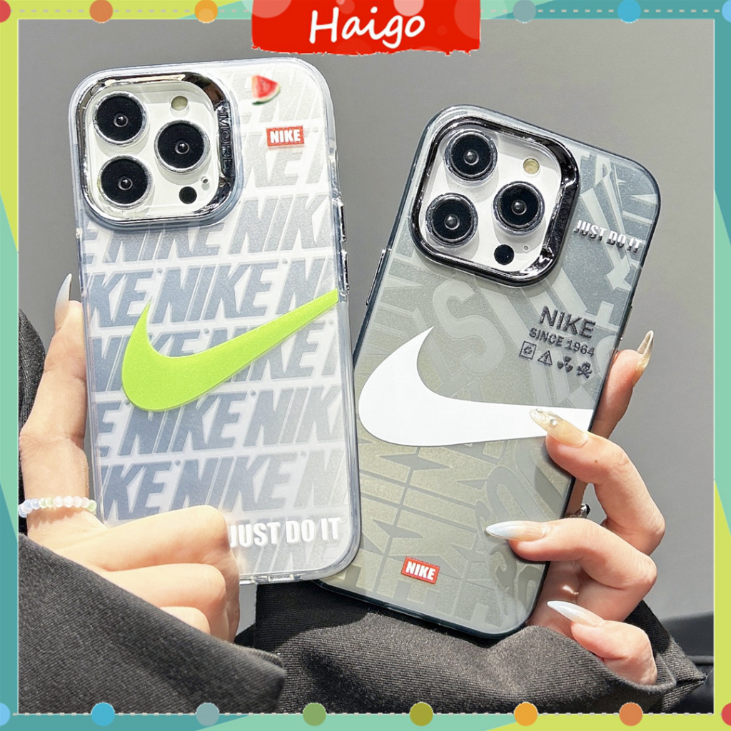 Ốp Điện Thoại Nhựa Cứng Mạ Điện n1ke Cho iphone15 14 13 12 mini 11 pro max 6 / 6s 7 / 8plus se2 x / xs xr xsmax #HG6147